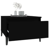 Side Table Black 50x46x35 cm Engineered Wood - 45-Degree Angle