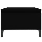 Side Table Black 50x46x35 cm Engineered Wood - Rear View