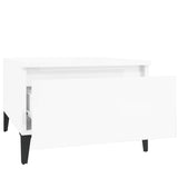 Side Table High Gloss White 50x46x35 cm Engineered Wood - Close-Up Angle