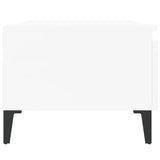Side Table High Gloss White 50x46x35 cm Engineered Wood - Low Angle