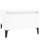 Side Tables 2 pcs High Gloss White 50x46x35 cm Engineered Wood - Rear View