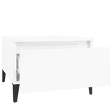 Side Tables 2 pcs High Gloss White 50x46x35 cm Engineered Wood - Low Angle