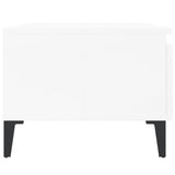 Side Tables 2 pcs High Gloss White 50x46x35 cm Engineered Wood - Extra Image