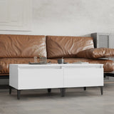 Side Tables 2 pcs High Gloss White 50x46x35 cm Engineered Wood