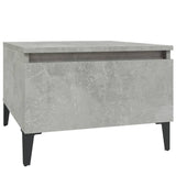 Side Table Concrete Grey 50x46x35 cm Engineered Wood - Front View