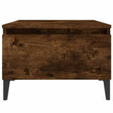 Side Table Smoked Oak 50x46x35 cm Engineered Wood - Rear View