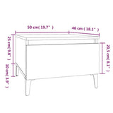 Side Table Smoked Oak 50x46x35 cm Engineered Wood - Extra Image