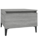 Side Table Grey Sonoma 50x46x35 cm Engineered Wood - Front View