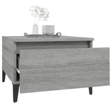 Side Table Grey Sonoma 50x46x35 cm Engineered Wood - 45-Degree Angle
