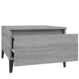 Side Table Grey Sonoma 50x46x35 cm Engineered Wood - Close-Up Angle