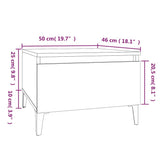 Side Table Grey Sonoma 50x46x35 cm Engineered Wood - Extra Image