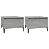 Side Tables 2 pcs Grey Sonoma 50x46x35 cm Engineered Wood - Front View