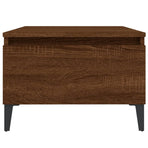 Side Table Brown Oak 50x46x35 cm Engineered Wood