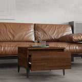 Side Tables 2 pcs Brown Oak 50x46x35 cm Engineered Wood - Side View