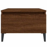 Side Tables 2 pcs Brown Oak 50x46x35 cm Engineered Wood - Close-Up Angle