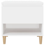Bedside Table White 50x46x50 cm Engineered Wood
