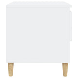 Bedside Table White 50x46x50 cm Engineered Wood - Rear View