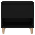 Bedside Table Black 50x46x50 cm Engineered Wood