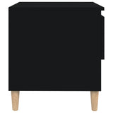 Bedside Table Black 50x46x50 cm Engineered Wood - Rear View