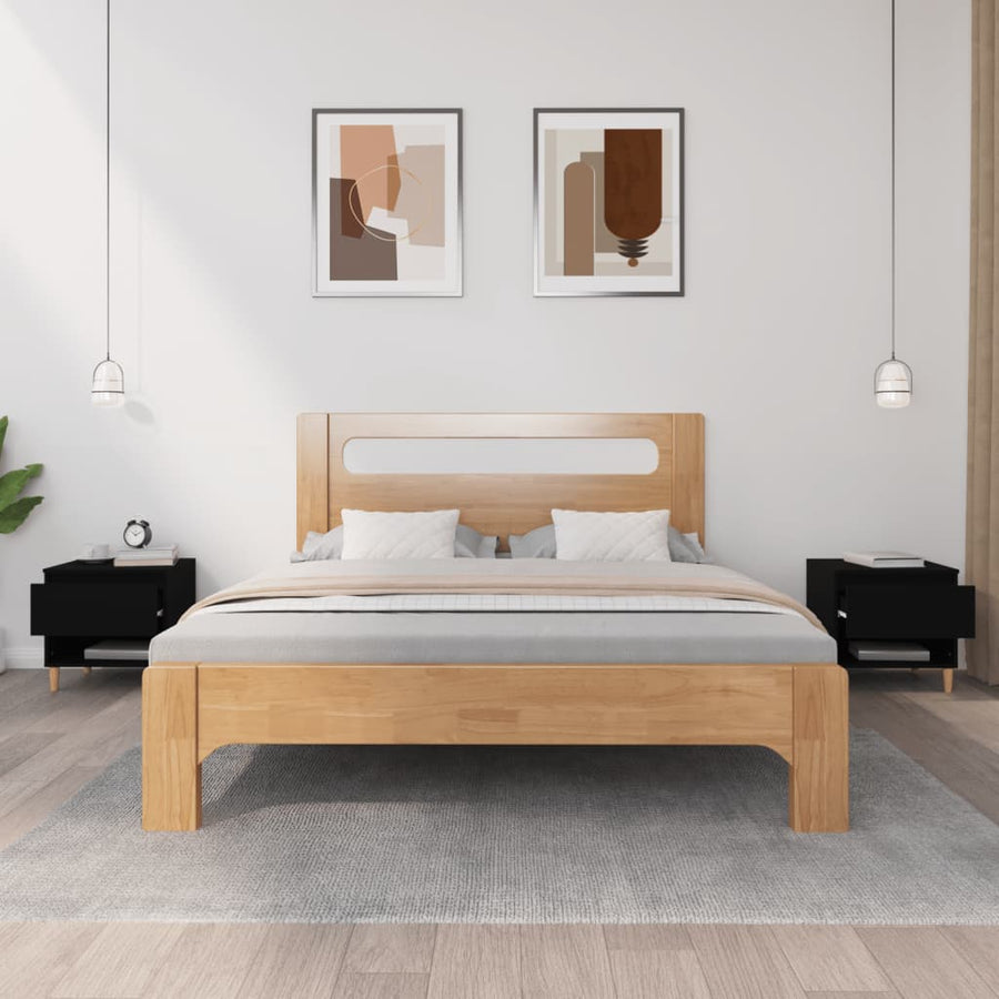 Bedside Tables 2 pcs Black 50x46x50 cm Engineered Wood