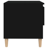 Bedside Tables 2 pcs Black 50x46x50 cm Engineered Wood - Rear View