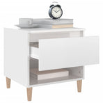 Bedside Tables 2 pcs High Gloss White 50x46x50 cm Engineered Wood