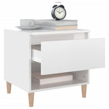 Bedside Tables 2 pcs High Gloss White 50x46x50 cm Engineered Wood - Top-Down View