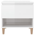 Bedside Tables 2 pcs High Gloss White 50x46x50 cm Engineered Wood