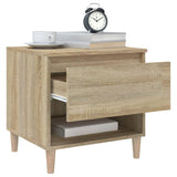 Bedside Table Sonoma Oak 50x46x50 cm Engineered Wood - Top-Down View
