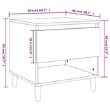 Bedside Table Sonoma Oak 50x46x50 cm Engineered Wood - Extra Image