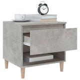 Bedside Table Concrete Grey 50x46x50 cm Engineered Wood - Top-Down View
