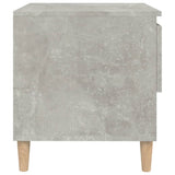 Bedside Table Concrete Grey 50x46x50 cm Engineered Wood - Rear View