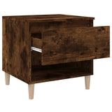 Bedside Table Smoked Oak 50x46x50 cm Engineered Wood - Close-Up Angle