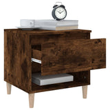 Bedside Tables 2 pcs Smoked Oak 50x46x50 cm Engineered Wood - Top-Down View