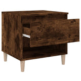 Bedside Tables 2 pcs Smoked Oak 50x46x50 cm Engineered Wood - Close-Up Angle