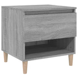 Bedside Table Grey Sonoma 50x46x50 cm Engineered Wood - Front View