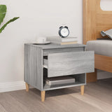 Bedside Table Grey Sonoma 50x46x50 cm Engineered Wood - Side View