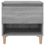 Bedside Table Grey Sonoma 50x46x50 cm Engineered Wood - 45-Degree Angle