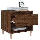 Bedside Table Brown Oak 50x46x50 cm Engineered Wood