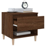 Bedside Table Brown Oak 50x46x50 cm Engineered Wood