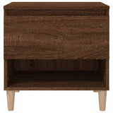 Bedside Table Brown Oak 50x46x50 cm Engineered Wood