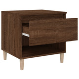 Bedside Tables 2 pcs Brown Oak 50x46x50 cm Engineered Wood - Close-Up Angle