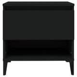 Side Table Black 50x46x50 cm Engineered Wood - Rear View