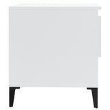 Side Table High Gloss White 50x46x50 cm Engineered Wood - Low Angle