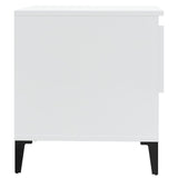 Side Tables 2 pcs High Gloss White 50x46x50 cm Engineered Wood
