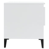 Side Tables 2 pcs High Gloss White 50x46x50 cm Engineered Wood - Extra Image