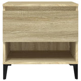 Side Tables 2 pcs Sonoma Oak 50x46x50 cm Engineered Wood - Close-Up Angle