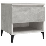 Side Table Concrete Grey 50x46x50 cm Engineered Wood - Front View