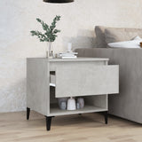 Side Table Concrete Grey 50x46x50 cm Engineered Wood - Side View