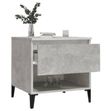Side Table Concrete Grey 50x46x50 cm Engineered Wood - 45-Degree Angle